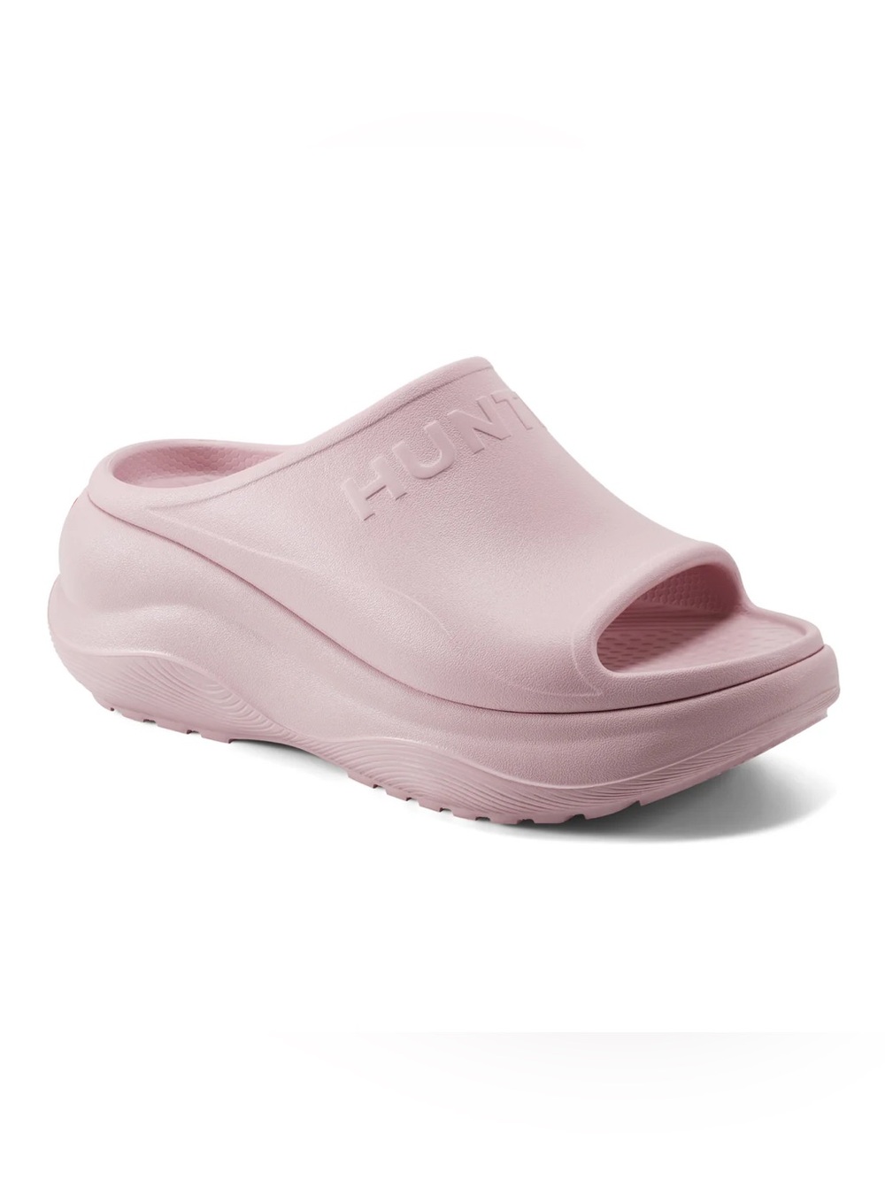 Hunter Pink Platform Slide Mule